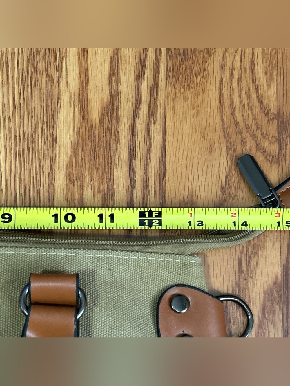 Vintage Paris Stamped Lightweight Canvas Hobo Travel Tote Zipper Closure Brown - Picture 12 of 16